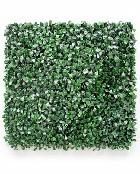 Boxwood-inspired artificial hedge material sample